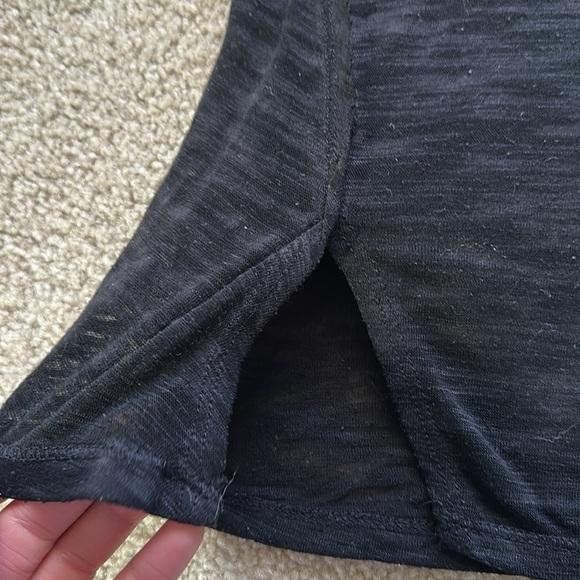 We The Free Oversized Burnout Deep V Neck Tee Soft Black Women’s Small - Picture 5 of 7